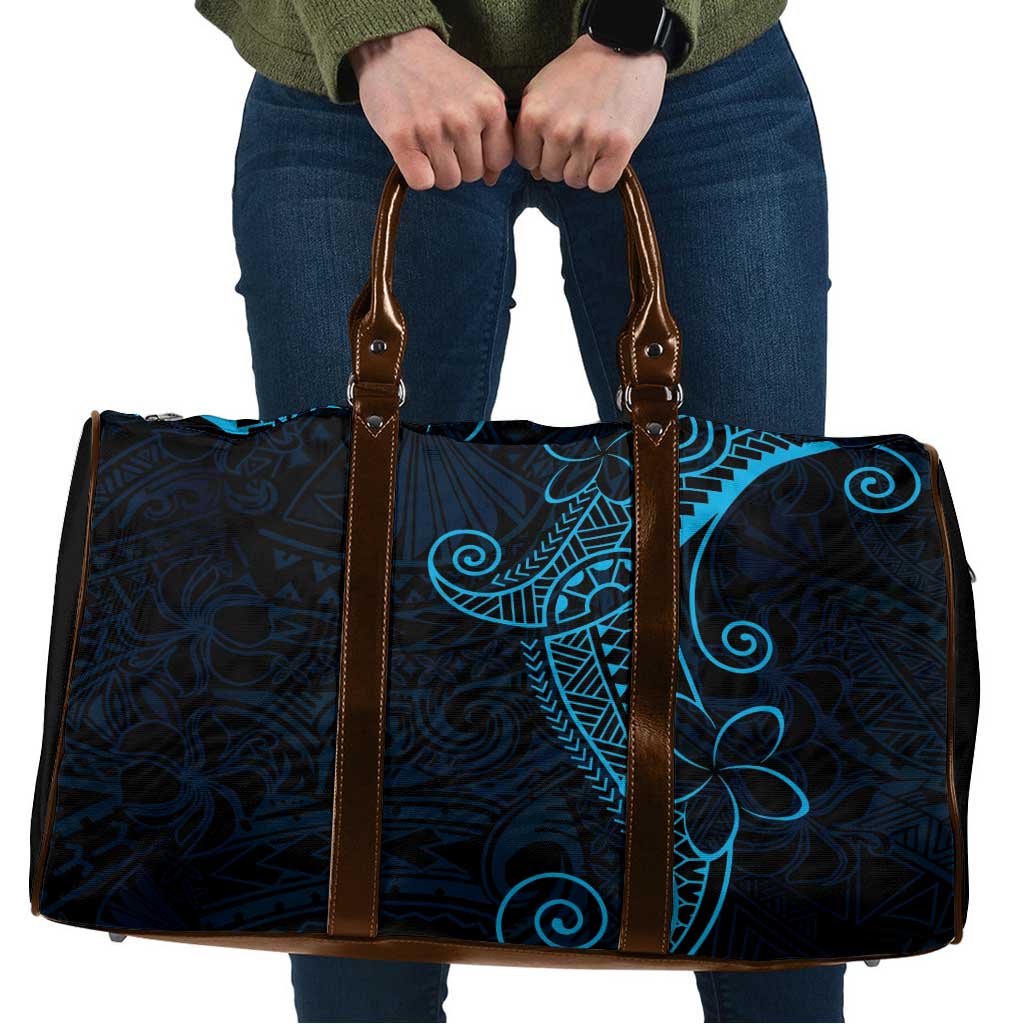 Black Blue Polynesian Tribal Travel Bag LT9 Blue - Polynesian Pride