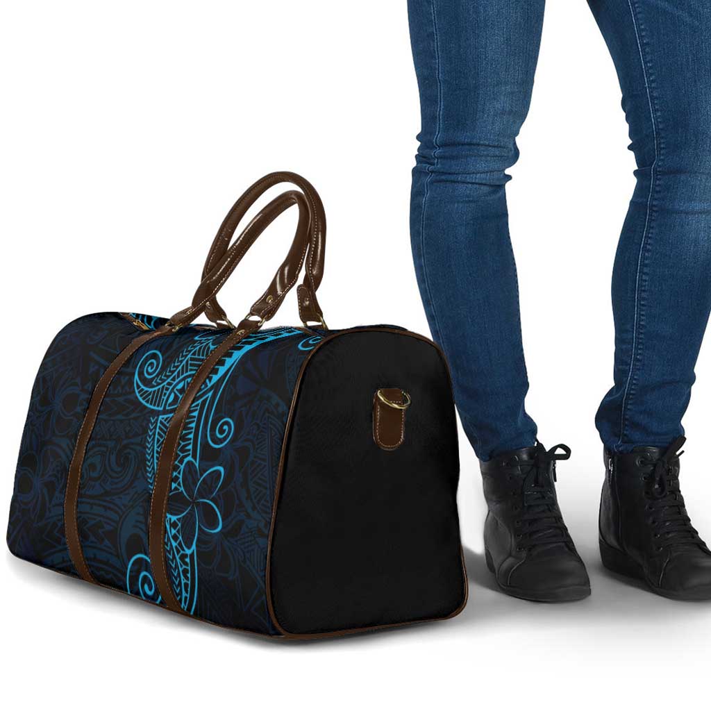 Black Blue Polynesian Tribal Travel Bag - Polynesian Pride