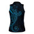 Black Blue Polynesian Tribal Women Sleeveless Polo Shirt - Polynesian Pride