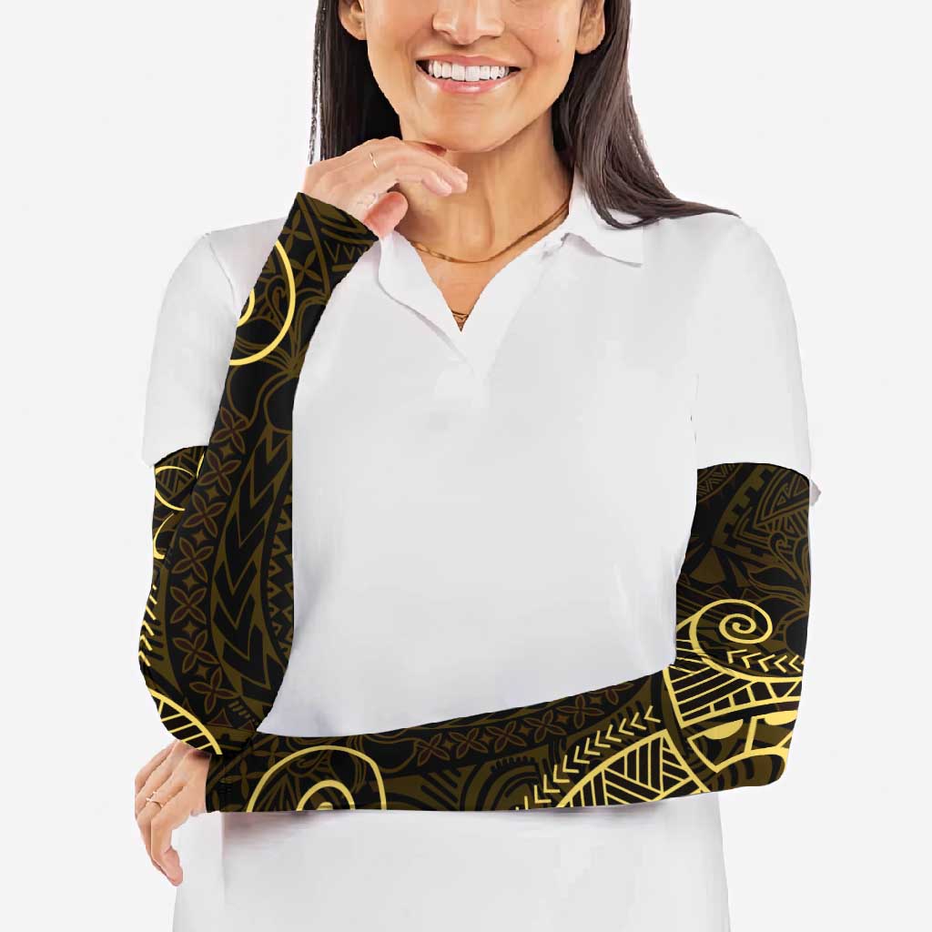 Black Gold Polynesian Tribal Arm Sleeves - Polynesian Pride