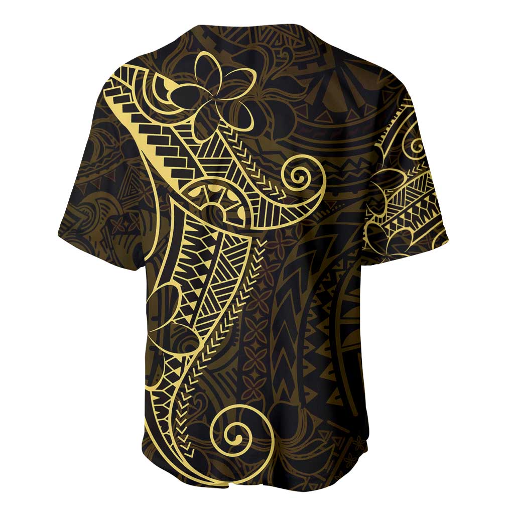 Black Gold Polynesian Tribal Baseball Jersey - Polynesian Pride
