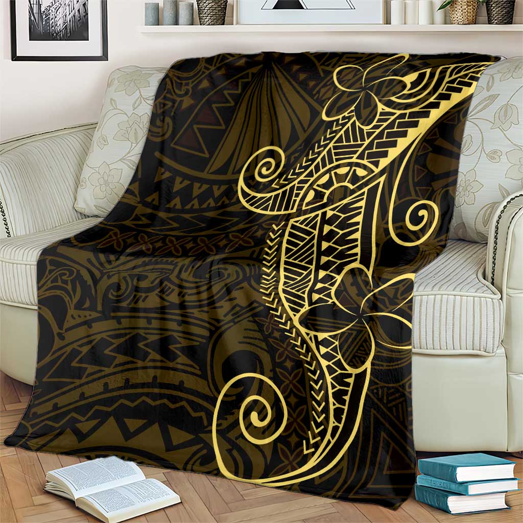 Black Gold Polynesian Tribal Blanket - Polynesian Pride