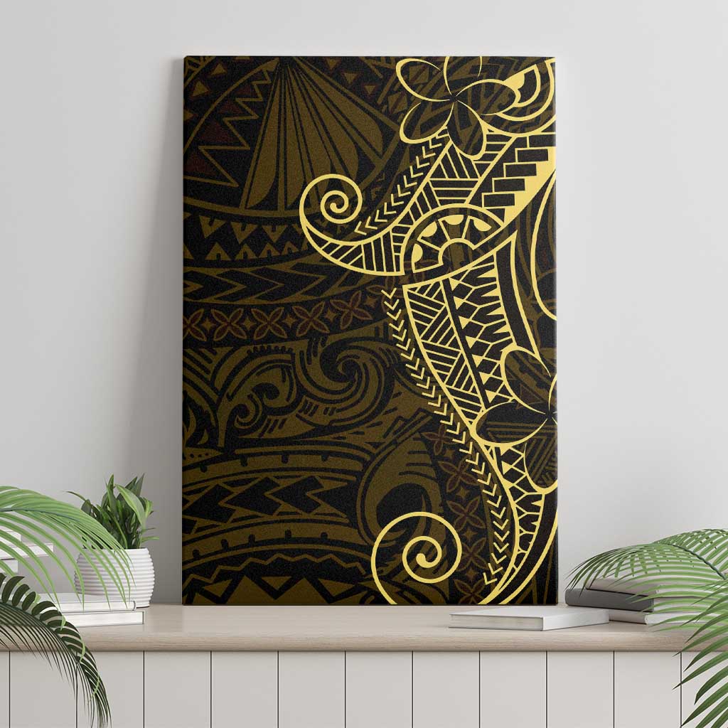 Black Gold Polynesian Tribal Canvas Wall Art - Polynesian Pride