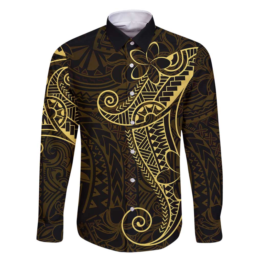 Black Gold Polynesian Tribal Family Matching Mermaid Dress and Hawaiian Shirt - Polynesian Pride