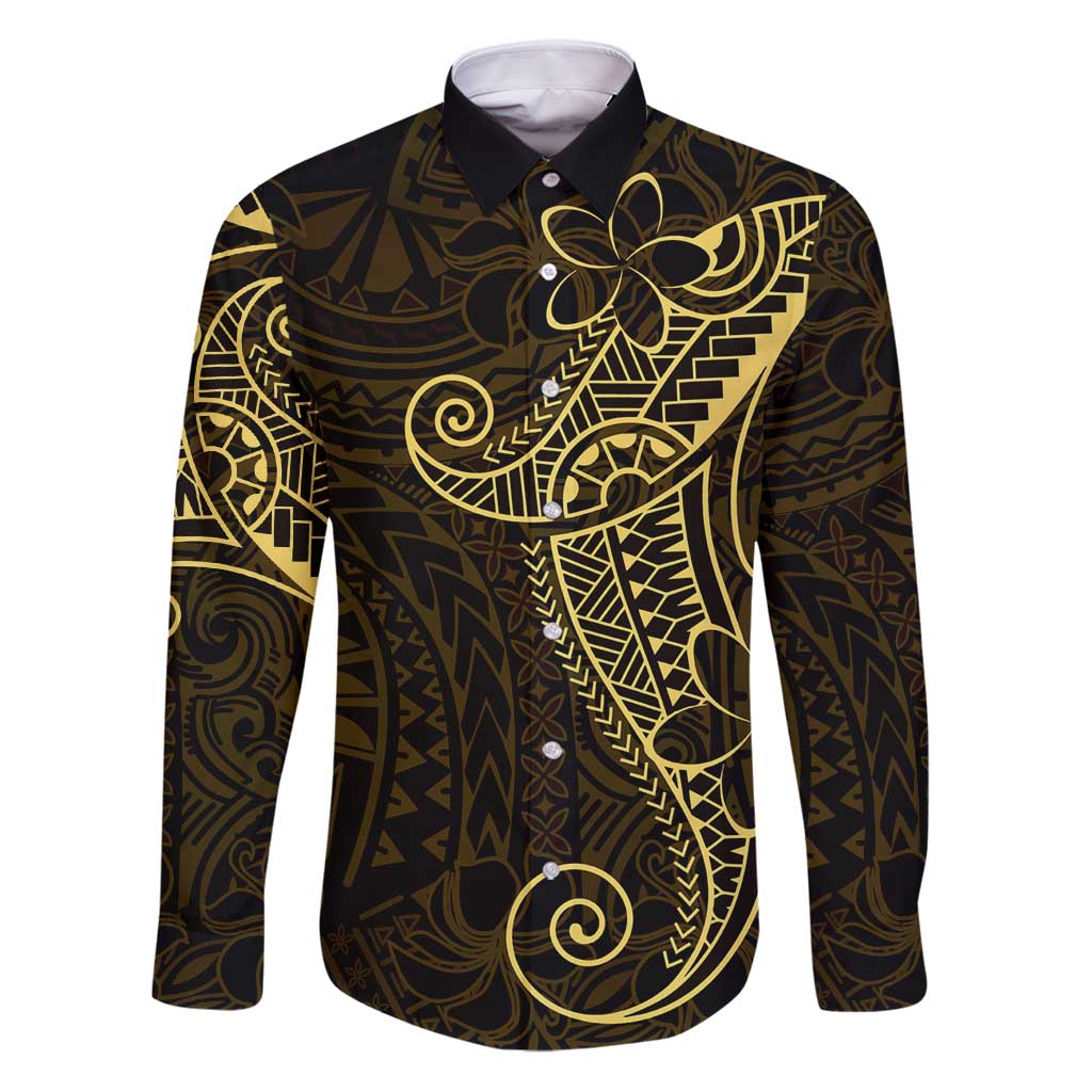 Black Gold Polynesian Tribal Family Matching Puletasi and Hawaiian Shirt - Polynesian Pride