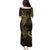 Black Gold Polynesian Tribal Family Matching Puletasi and Hawaiian Shirt - Polynesian Pride