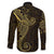 Black Gold Polynesian Tribal Family Matching Summer Maxi Dress and Hawaiian Shirt - Polynesian Pride