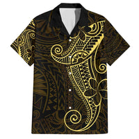 Black Gold Polynesian Tribal Family Matching Tank Maxi Dress and Hawaiian Shirt - Polynesian Pride