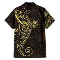 Black Gold Polynesian Tribal Family Matching Tank Maxi Dress and Hawaiian Shirt - Polynesian Pride