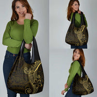 Black Gold Polynesian Tribal Grocery Bag - Polynesian Pride
