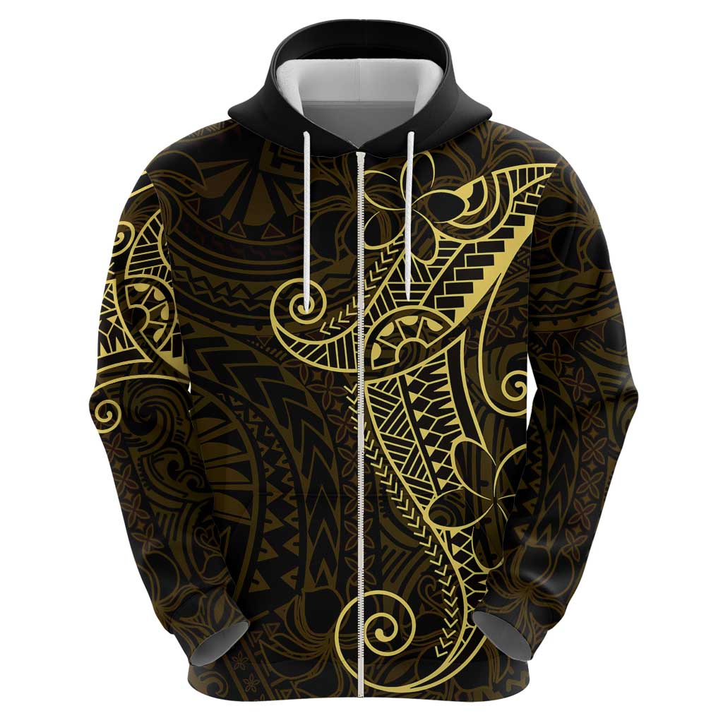 Black Gold Polynesian Tribal Hoodie - Polynesian Pride