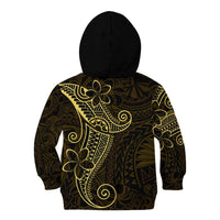Black Gold Polynesian Tribal Kid Hoodie - Polynesian Pride