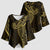 Black Gold Polynesian Tribal Kimono Sleeve Blouse - Polynesian Pride