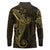 Black Gold Polynesian Tribal Long Sleeve Polo Shirt - Polynesian Pride