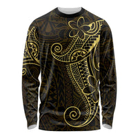 Black Gold Polynesian Tribal Long Sleeve Shirt - Polynesian Pride