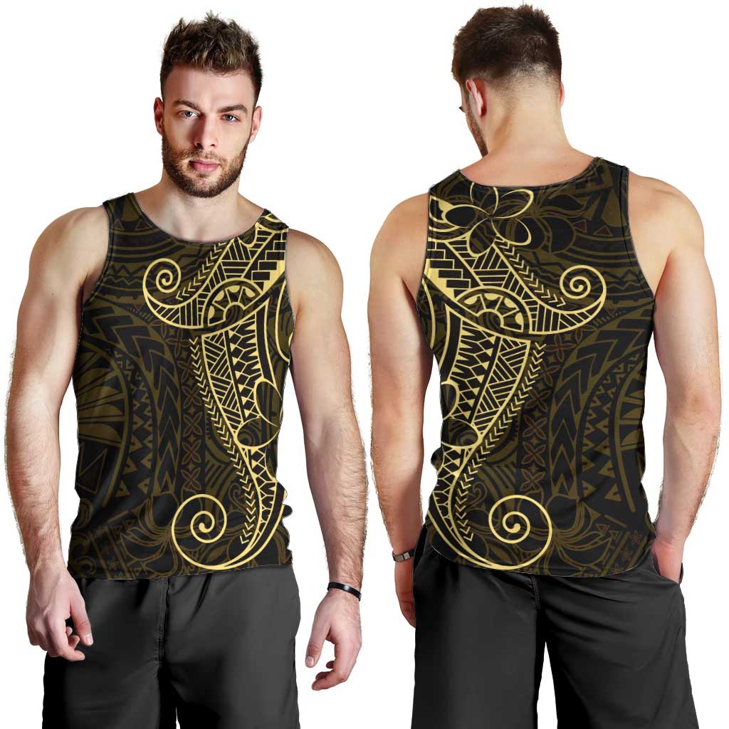 Black Gold Polynesian Tribal Men Tank Top LT9 - Polynesian Pride