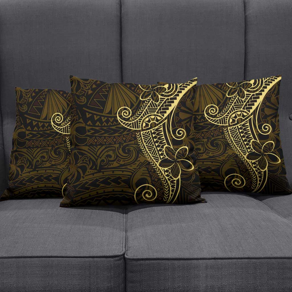 Black Gold Polynesian Tribal Pillow Cover LT9 - Polynesian Pride