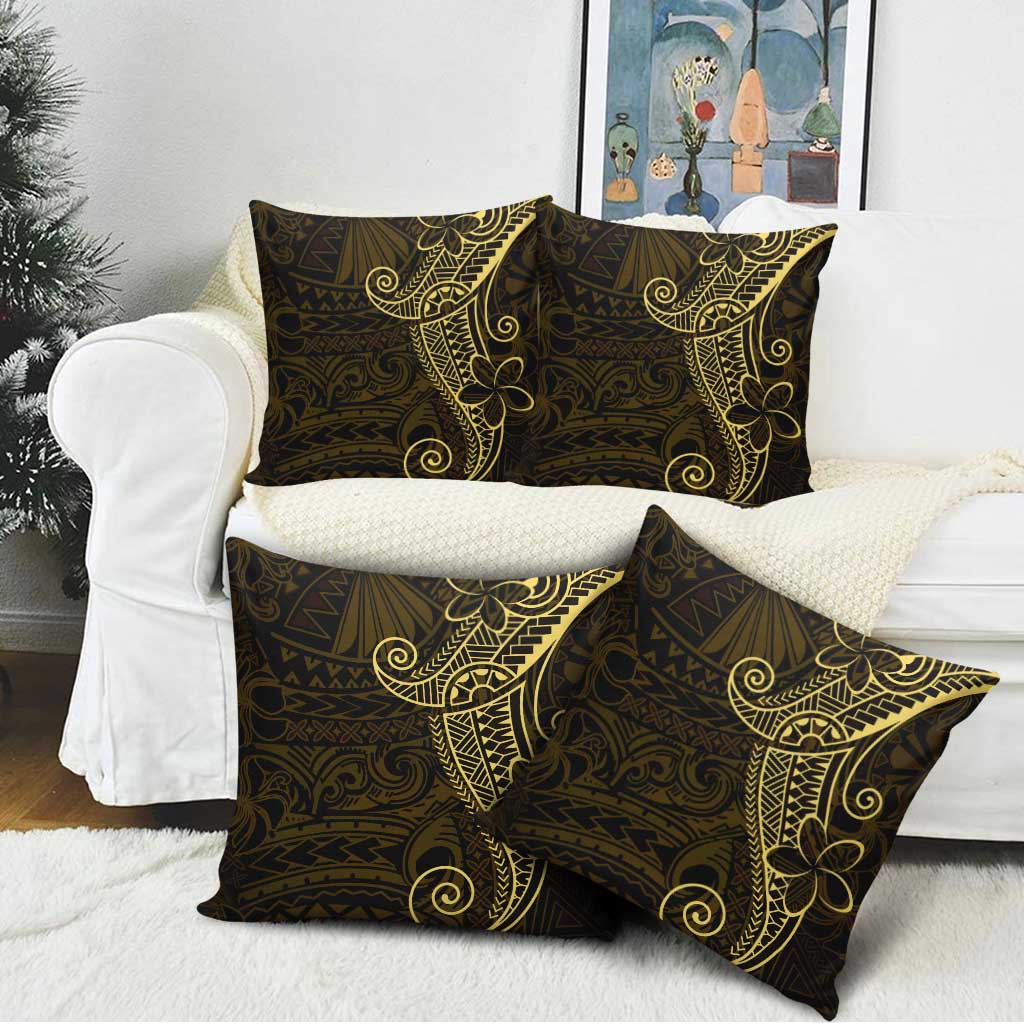 Black Gold Polynesian Tribal Pillow Cover LT9 - Polynesian Pride