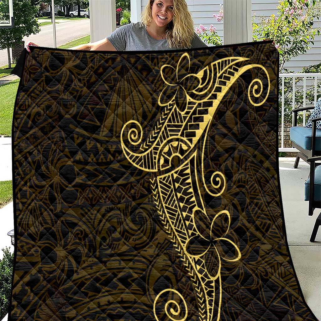 Black Gold Polynesian Tribal Quilt - Polynesian Pride