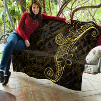 Black Gold Polynesian Tribal Quilt - Polynesian Pride