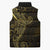 Black Gold Polynesian Tribal Sleeveless Puffer Jacket - Polynesian Pride