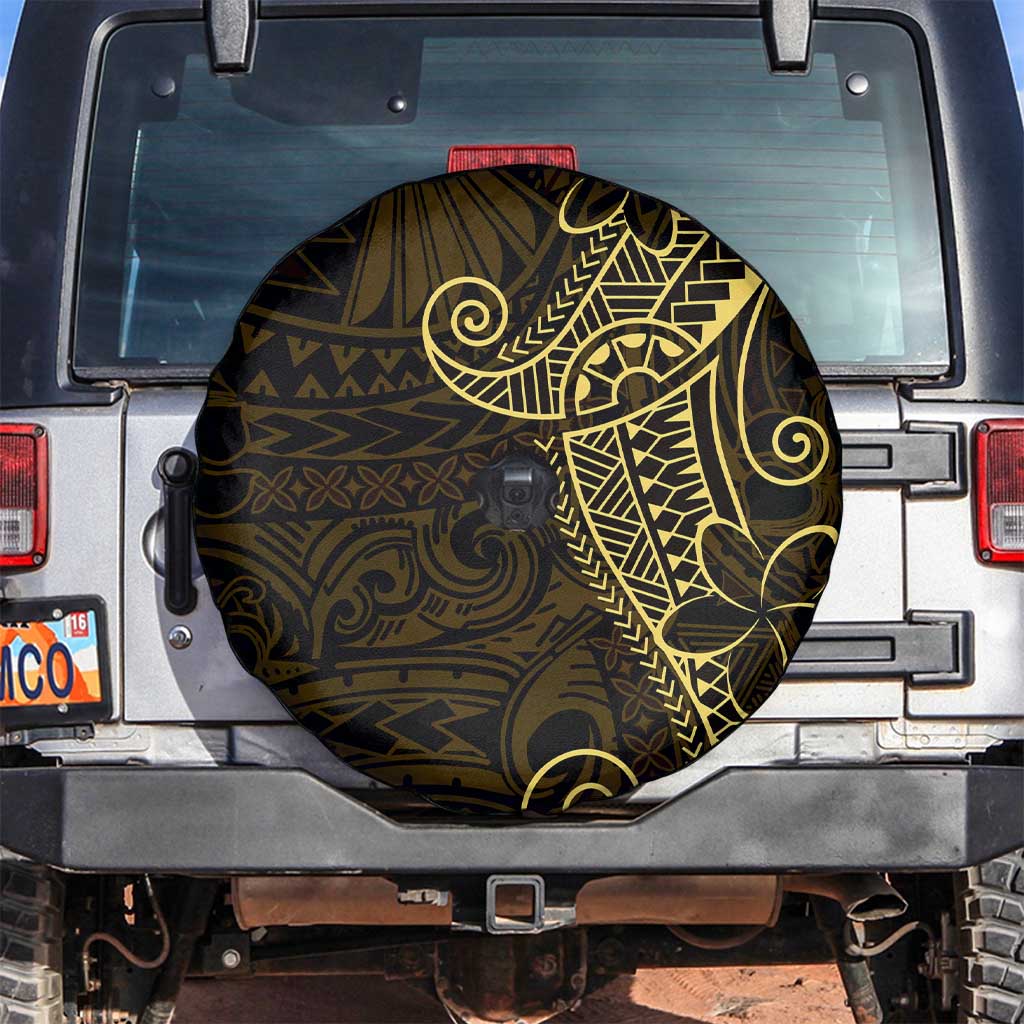 Black Gold Polynesian Tribal Spare Tire Cover LT9 Gold - Polynesian Pride