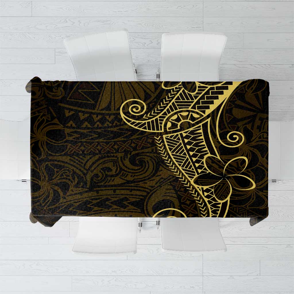 Black Gold Polynesian Tribal Tablecloth - Polynesian Pride