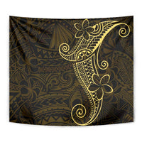 Black Gold Polynesian Tribal Tapestry - Polynesian Pride