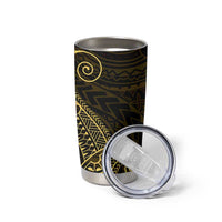 Black Gold Polynesian Tribal Tumbler Cup - Polynesian Pride