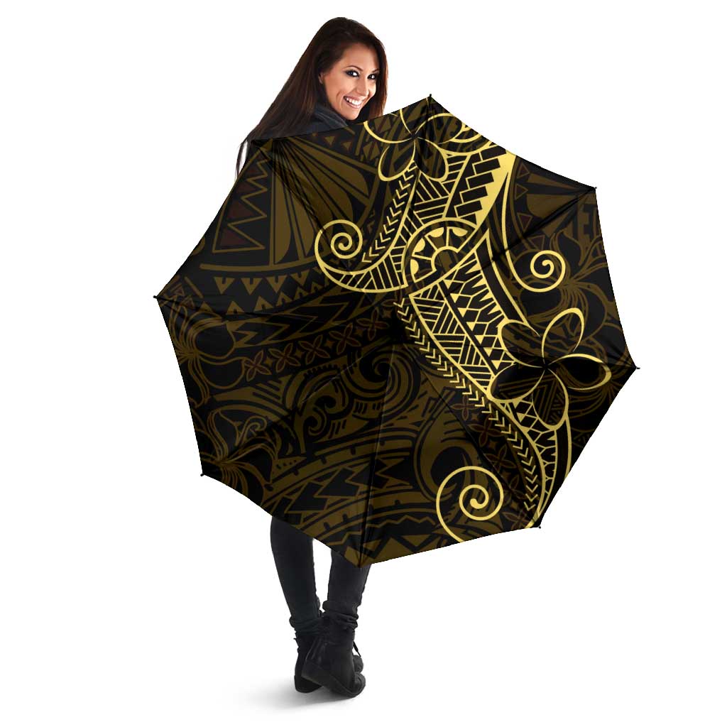 Black Gold Polynesian Tribal Umbrella - Polynesian Pride