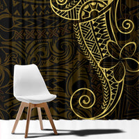 Black Gold Polynesian Tribal Window Curtain - Polynesian Pride