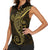 Black Gold Polynesian Tribal Women Sleeveless Polo Shirt - Polynesian Pride