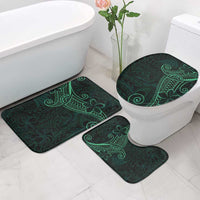Black Green Polynesian Tribal Bathroom Set - Polynesian Pride
