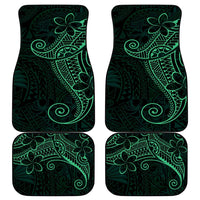 Black Green Polynesian Tribal Car Mats - Polynesian Pride