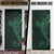 Black Green Polynesian Tribal Door Cover - Polynesian Pride