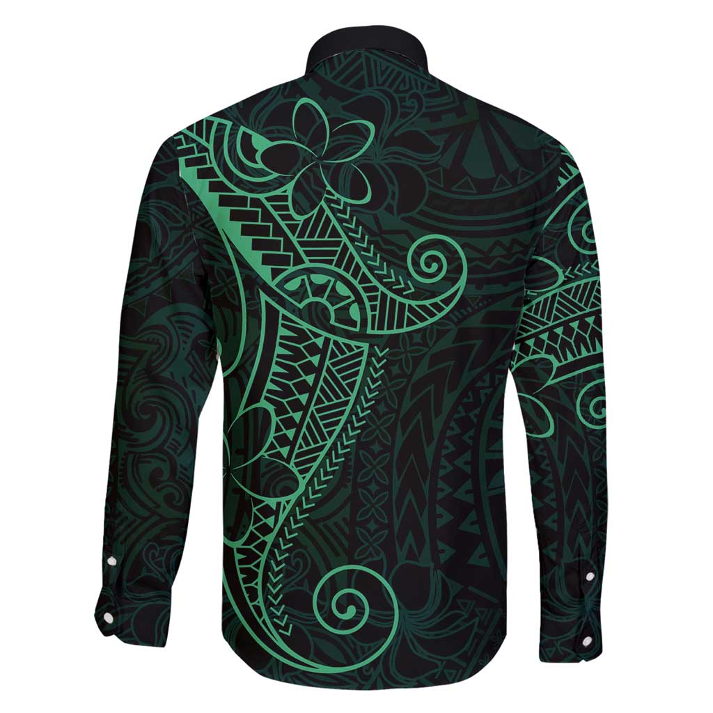 Black Green Polynesian Tribal Family Matching Mermaid Dress and Hawaiian Shirt - Polynesian Pride