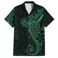 Black Green Polynesian Tribal Family Matching Puletasi and Hawaiian Shirt - Polynesian Pride