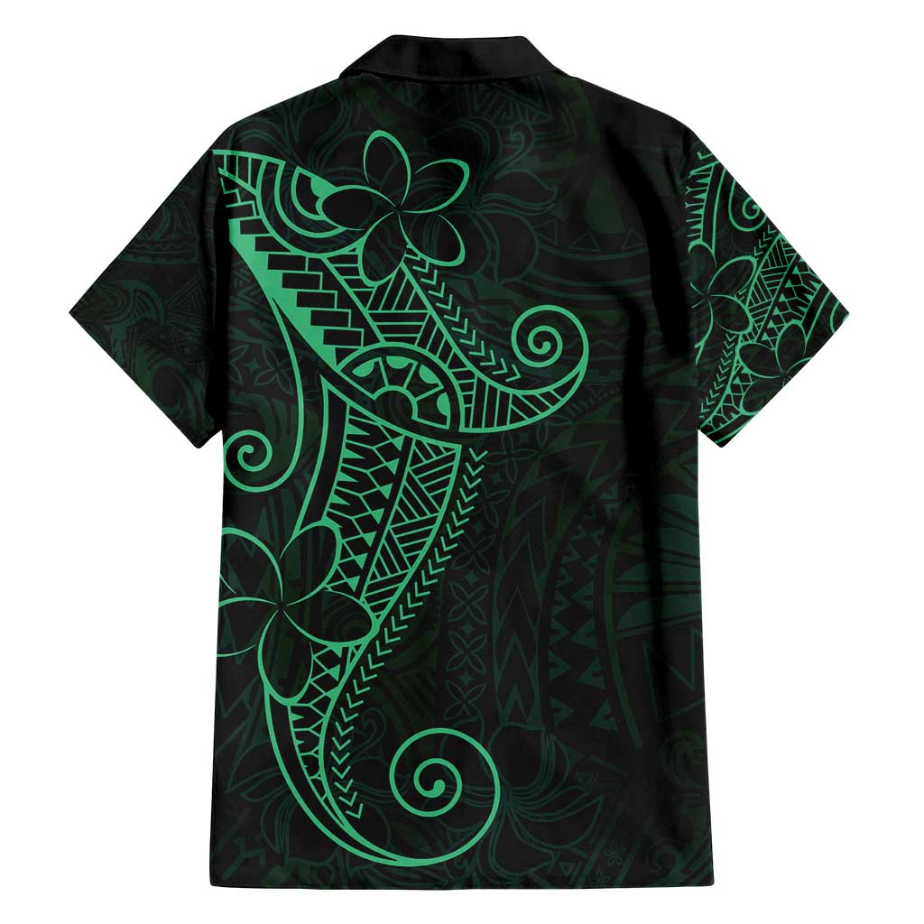 Black Green Polynesian Tribal Family Matching Puletasi and Hawaiian Shirt - Polynesian Pride