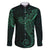 Black Green Polynesian Tribal Family Matching Puletasi and Hawaiian Shirt - Polynesian Pride