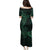 Black Green Polynesian Tribal Family Matching Puletasi and Hawaiian Shirt - Polynesian Pride