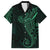 Black Green Polynesian Tribal Family Matching Summer Maxi Dress and Hawaiian Shirt - Polynesian Pride