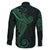 Black Green Polynesian Tribal Family Matching Summer Maxi Dress and Hawaiian Shirt - Polynesian Pride