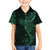 Black Green Polynesian Tribal Family Matching Summer Maxi Dress and Hawaiian Shirt - Polynesian Pride