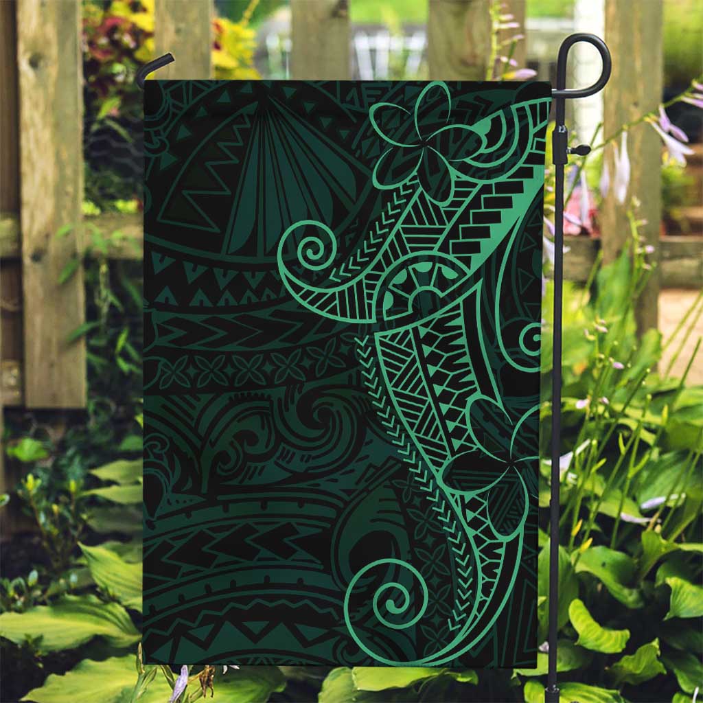Black Green Polynesian Tribal Garden Flag - Polynesian Pride