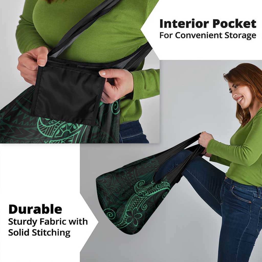 Black Green Polynesian Tribal Grocery Bag - Polynesian Pride