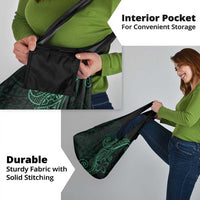 Black Green Polynesian Tribal Grocery Bag - Polynesian Pride