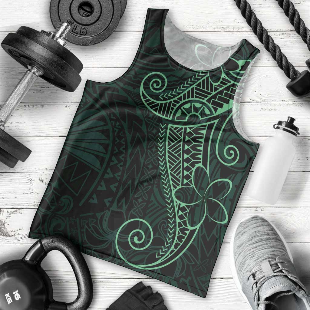 Black Green Polynesian Tribal Men Tank Top - Polynesian Pride