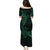 Black Green Polynesian Tribal Puletasi - Polynesian Pride