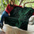 Black Green Polynesian Tribal Quilt - Polynesian Pride