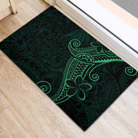 Black Green Polynesian Tribal Rubber Doormat LT9 - Polynesian Pride